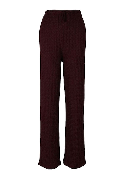Trender Gofre Bordo Kadın Pantolon 2498 Bordo