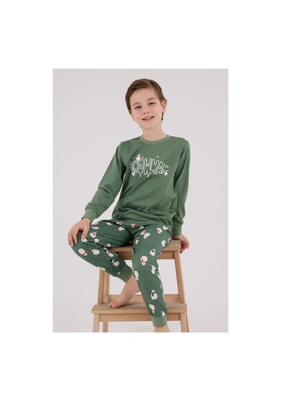 Rolypoly Erkek Çocuk Yeşil Pijama Takımı Yesıl/4-5yas Lacivert