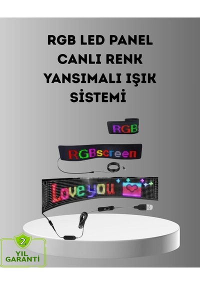 Akıllı Led Matrix Panel Usb Bağlantılı, Kaydırmalı Yazı Ve Animasyon Desteği Diğer