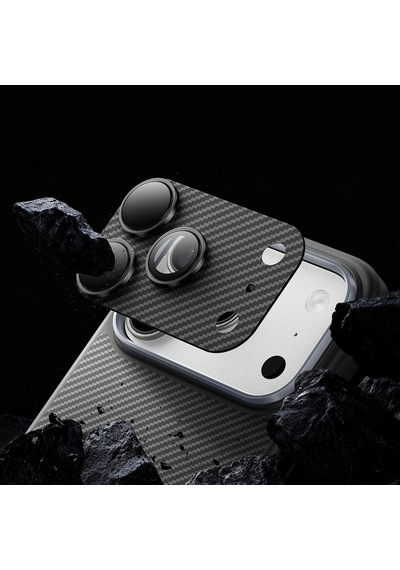 Apple Uyumlu   iPhone 17 Pro Max Benks Armorwarrior Serisi 600d Kevlar Kamera Lens Koruyucu Siyah