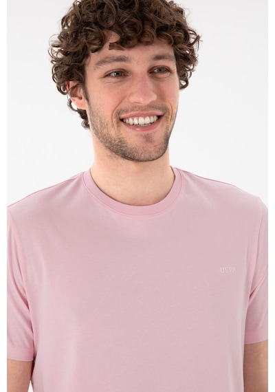 U.S. Polo Assn. Erkek Regular Fit Bisiklet Yaka Açık Pembe Basic Tişört 50305928-VR078