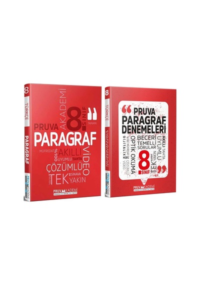 Pruva Akademi 8.sınıf Paragraf Soru Bankası Ve Deneme Seti 2 Kitap