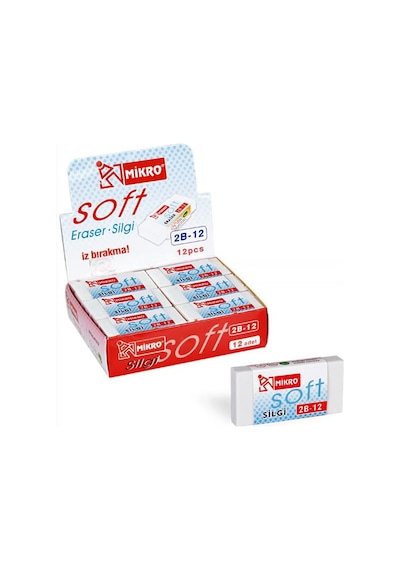 Mikro Soft 2B-12 Silgi – 12’li Set