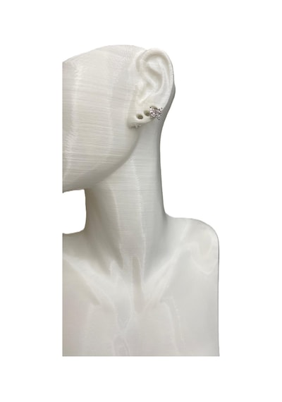 Taşlı Minimal Kelebek Tragus Helix Kıkırdak Küpe Pearsing Gümüş