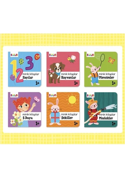 Minik Kitaplar Serisi Seti - 12 Kitap Takım - Kutulu- Eolo