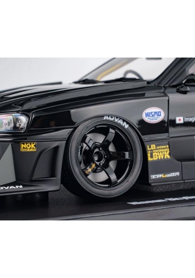 Hobbiez Lisanslı Nissan Skyline R-34 Model Diecast Car 1/24 Ölçek Metal Standlı Araç
