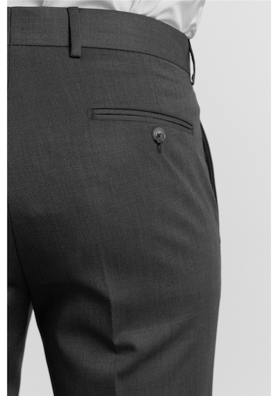 İmza Kahverengi - Bej Yan Cep Kendinden Desenli Comfort Fit Classic Pantolon 1003255177