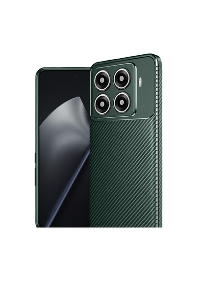 Xiaomi Mi 15t Pro Uyumlu Auto Focus Karbon Kapak - Koyu Yeşil