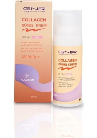 GNR BB Effect Collagen Güneş Kremi Pink SPF50+ 50 ML