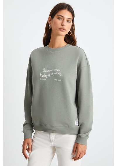ETHIQUET RONJA Kadın Açık Yeşil Sweatshirt
