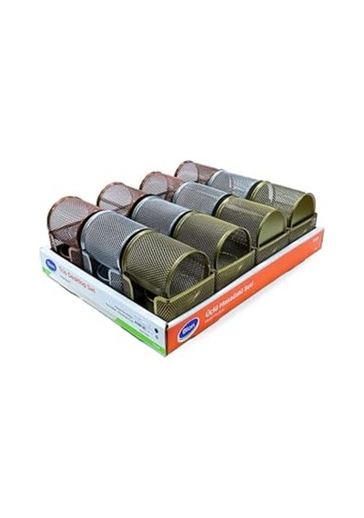 Kübik Kalemlik Kırmızı Çok Renkli