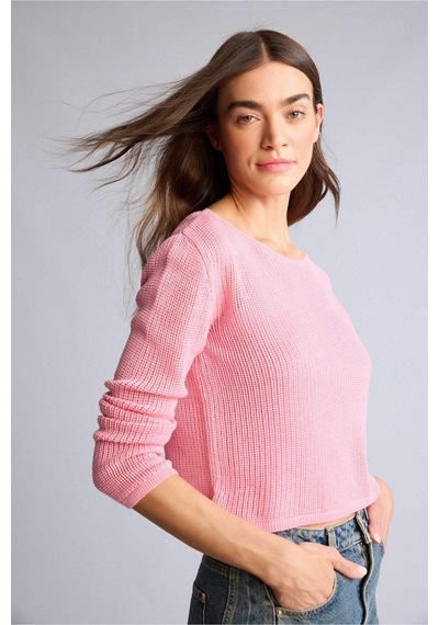 Defacto Oversıze Kayık Yaka Kazak G9991ax26sppn450 Pembe-pn450