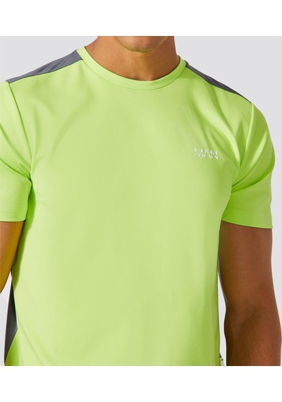 Nature The Brand Neon Yeşil Performans T-shirt Sırt Mesh Panel Detaylı SIYAH