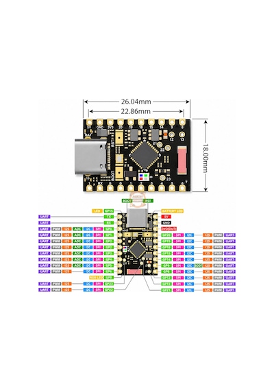 Esp32 C6 Super Mini Wifi 6 Bluetooth Zigbee Thread Geliştirme Kartı
