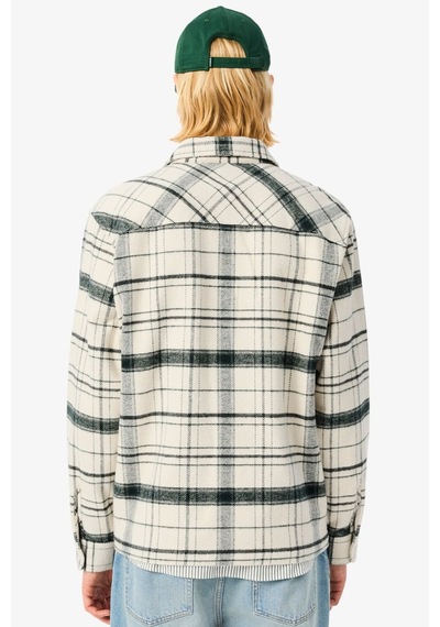 Lacoste Men's Relaxed Fit Plaid Shirt Rahat Kesim Ekose Erkek Dış Gömlek Krem Yeşil Krem - Yeşil Lacoste Men's Relaxed Fit Plaid Shirt Rahat Kesim Ekose Erkek Dış Gömlek Krem Yeşil Krem - Yeşil