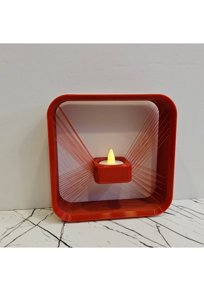 Masa Lambası 3 D Baskı - Kırmızı-