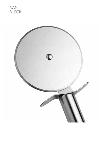 Paslanmaz Çelik Pizza Kesici 9 Cm Bıçaklı Hamur Ruleti, Ergonomik Saplı Mutfak Kesme Aparatı Metal