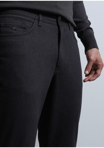 Ramsey Gri Düz Dokuma Slim Fit Casual Pamuk Karışımlı Pantolon Ramsey Gri Düz Dokuma Slim Fit Casual Pamuk Karışımlı Pantolon
