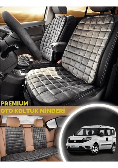 Fiat Doblo Koltuk Minder Ortopedik Cepli Araç Ve Kılıf Seti Tam Uyumlu,antrasit Renk,konforlu Tasarım