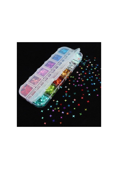 Pop Beauty Nail Art Tırnak Süsleme Pul Seti Yıldız Desenli