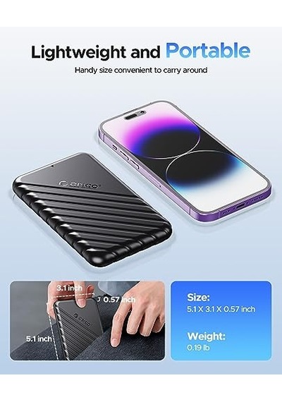 2.5 Inç Hdd Ssd Harici Slim Harddisk Kutusu 2020u3-bk Siyah