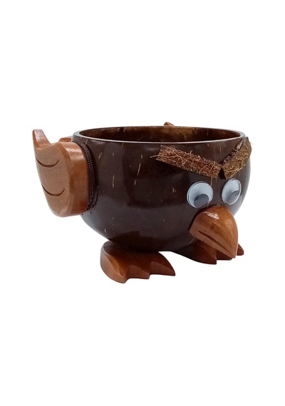 Hindistan Cevizi Coconut Baykuş Kase Ayaklı Coconat Şekerlik