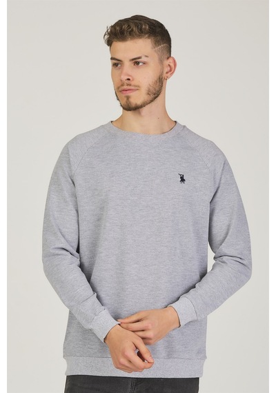 V4003 Dewberry Reglan Kol Erkek Sweatshırt-gri Gri