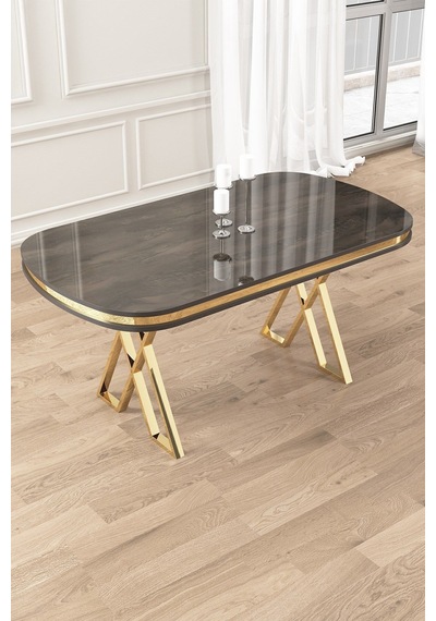 Canisa Lai Serisi 90x168 Lak Panel Antrasit Ironi Gold Ayak Masa Takımı 6 Krem Sandalye Antrasit İroni Masa Krem Sandalye Ayaklar Gold Canisa Lai Serisi 90x168 Lak Panel Antrasit Ironi Gold Ayak Masa Takımı 6 Krem Sandalye Antrasit İroni Masa Krem Sandalye Ayaklar Gold