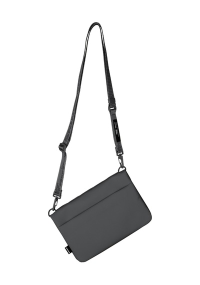 Skinarma Satchel Juno Desenli Naylon Scout Bilek Askı Kayışlı Aksesuar Çantası Gri