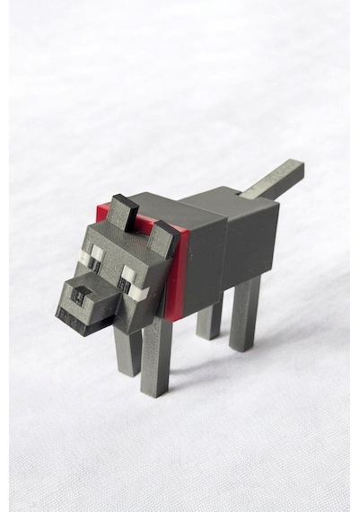 Minecraft Wolf Kurt Figür Dekoratif Obje