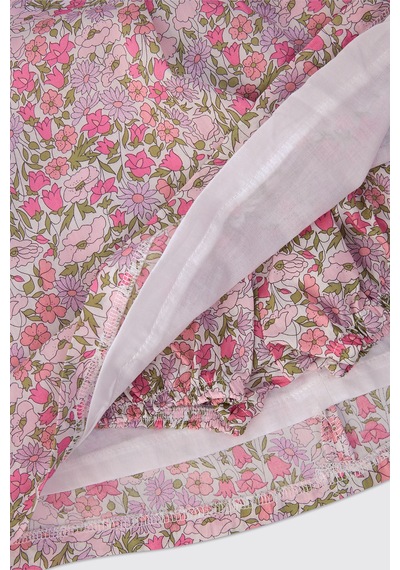 Panço Liberty Kumaş Yenidoğan Pembe Elbise