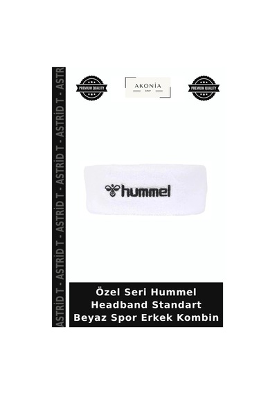 Özel Seri Hummel Headband Standart Beyaz Spor Erkek Kombin