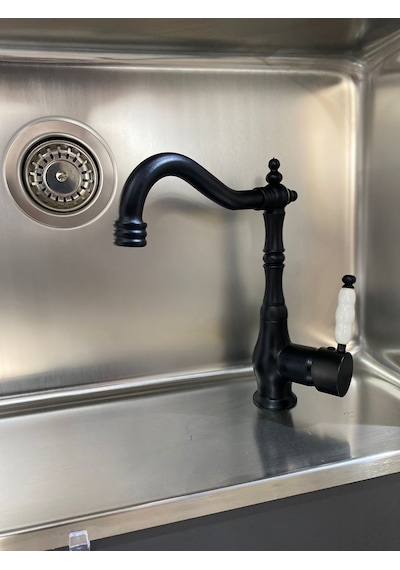Armour Armatür Rustik Lavabo Bataryası Siyah