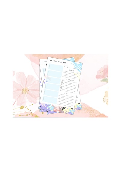 Haftalık Planlayıcı - A4 Ebat Yapılacaklar - 30 Yaprak - Weekly Planner - 0488 Çok Renkli