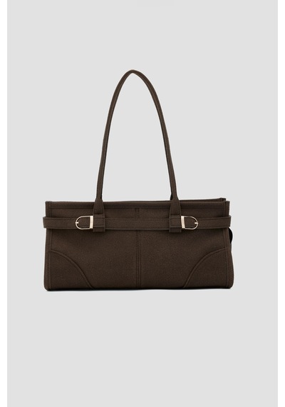 Shule Bags Enyola Vintage Süet Çanta Kahve Kahve