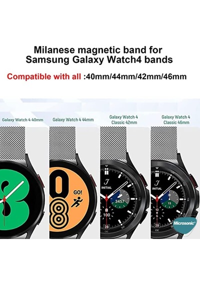 Samsung Galaxy Watch 4 44mm Kordon Milano Loop Siyah Çok Renkli
