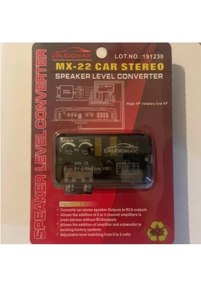 Foxusaudiomax Mx-22 Dönüştürücü Teyp Anfi Çıkış Çevirici Mx-22 Teyp Dönüştürücü Uyumlu