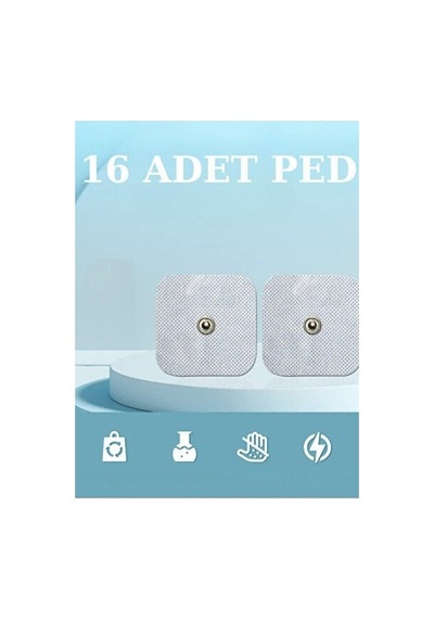 16 Adet Çıtçıtlı Kare Tens Pedi