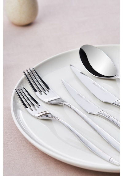 Karaca  Elegance Holey Platin 12 Kişilik 84 Parça Çatal Kaşık Bıçak Takımı