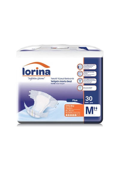 Lorina Belbantlı Hasta Bezi M 30 Adet