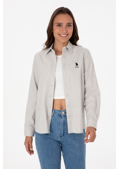 U.s. Polo Assn. Kadın Ekru Gömlek Basic 50316518-vr019 Ecru