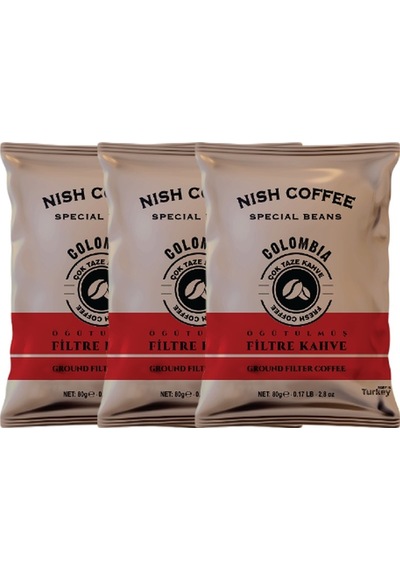 Nish Filtre Kahve Colombia 3 x 80 G
