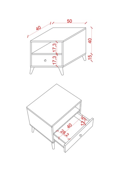 Modern Çekmeceli Komodin Şifonyer %100 Mdf Çok Amaçlı Organizer Kmd02 Kül Gri