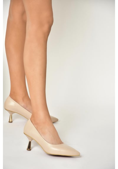 Fox Shoes U676034009 Ten Kadın Topuklu Ayakkabı Ten