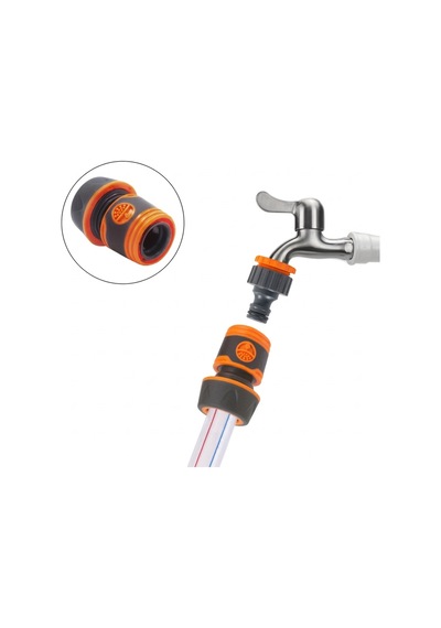 Car-fil 1/2 Bahçe Hortumu Hızlı Bağlantı Adaptörü Sızdırmaz, Dayanıklı, Kolay Montaj 1/2"