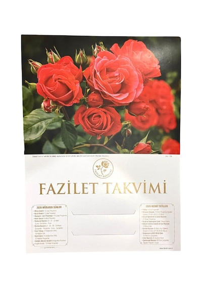 Fazilet Neşriyat 2026 Fazilet Blok Takvimi 7 Bölge Yurtiçi Duvar Takvimi