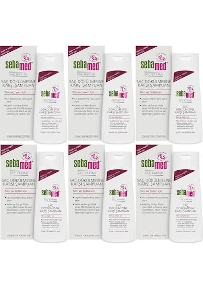 Sebamed Şampuan 400ml Saç Dökülmesine Karşı Tümsaçlar İçin 6lı