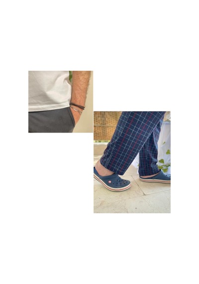 Cepli Regular Fit Alt Pamuklu Örme Bisiklet Yaka Erkek Pijama Takımı