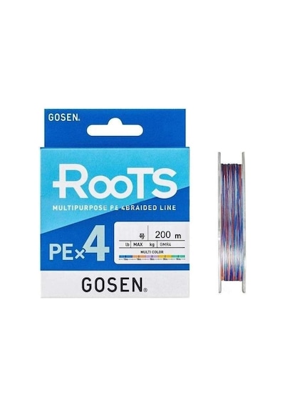 Gosen X4 Roots Pe 4 Örgü Spin İpi 200mt Multi Color Standart - 0.4 Pe
