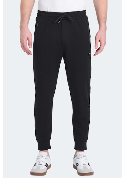 Slazenger Onon In Erkek Fermuar Cepli Siyah Eşofman Altı Siyah